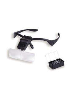 Lupa binocular con montura led y 5 lentes